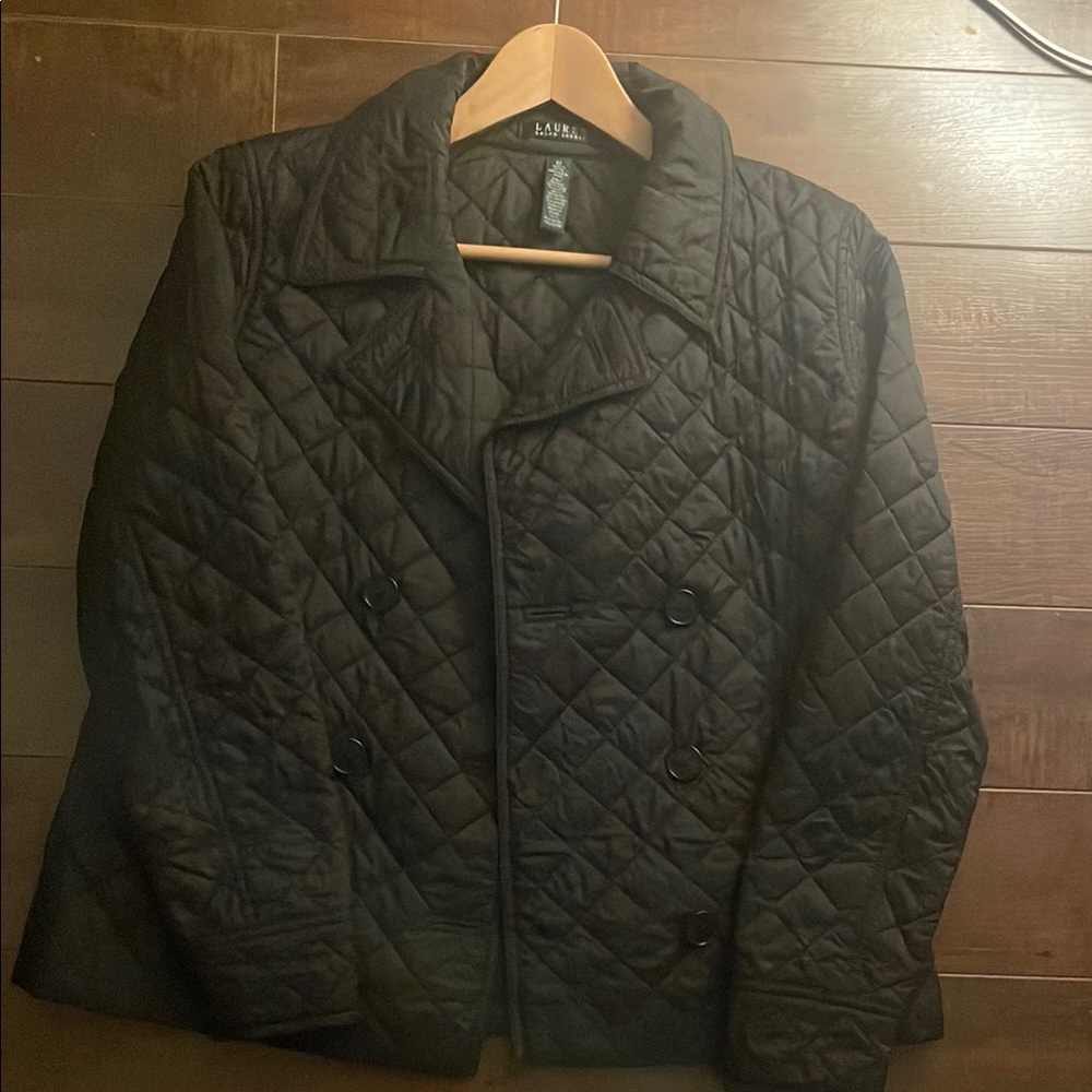 Black Quilted Vest with Classic Collar